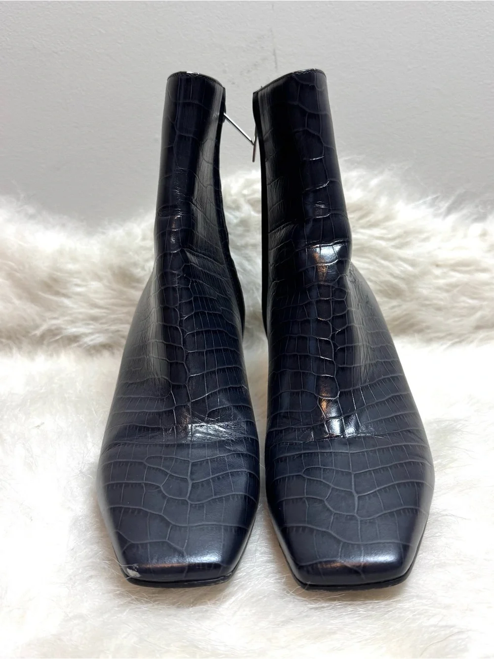 Jimmy Choo Minori Croc Embossed Snakeskin Leather Ankle Boots 36